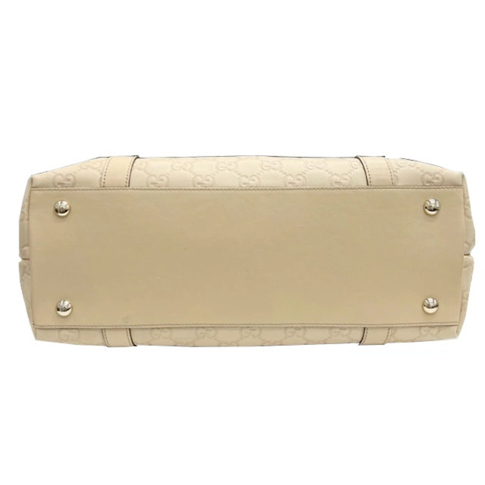 Gucci Beige Tote GG Supreme Abbey Leather Handbag Bag